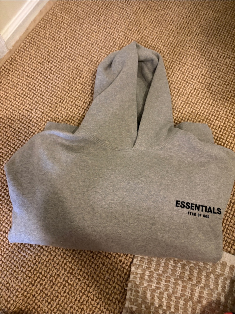 Fear of God ESSENTIALS Crewneck Hoodie in Heather Grey